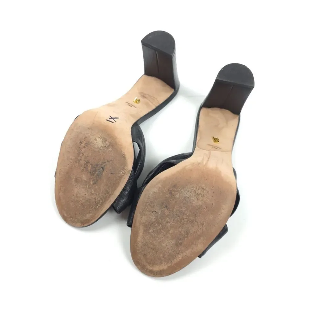 VERONICA BEARD Ganita Sandal Black Leather Block Heel Minimal Boho Quiet Luxury